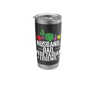 Husband Dad Vegetarian Legend Funny Stainless Steel Insulated Tumbler