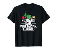 Husband Dad Vegetarian Legend Funny T-Shirt