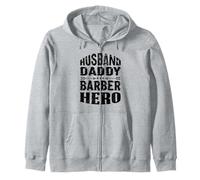 Husband Daddy Barber Hero Barber Men's Hairdresser Zip Hoodie