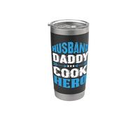 Husband Daddy Cook Hero Cooking Chefs Head Chef Saying Stainless Steel Insulated Tumbler