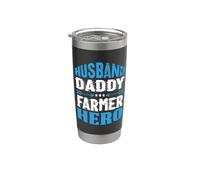 Husband Daddy Farmer Hero Farmer Farmers Agriculture Stainless Steel Insulated Tumbler