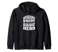 Husband Daddy Geologist Hero Geologist Geology Earth Geologi Zip Hoodie