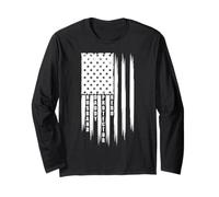 Husband Daddy Protector Hero American Flag 4th Of July Men Long Sleeve T-Shirt