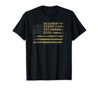 Husband Daddy Protector Hero Fathers Day Camo American Flag T-Shirt