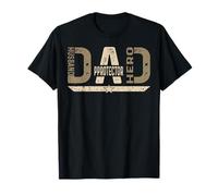 Husband Daddy Protector Hero Fathers Day For Dad Wife T-Shirt