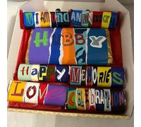 Husband Diamond Wedding Anniversary, themed novelty chocolate box. (7 inch sweet treats box, Main bar - caramel)