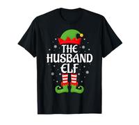 Husband Elf Xmas Family Matching Elf Squad Christmas T-Shirt