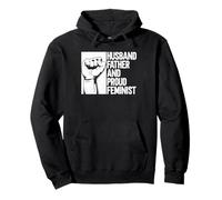 Husband Father Proud Feminist - Men Feminism Pullover Hoodie
