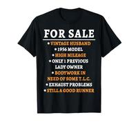 Husband For Sale Funny Vintage Husband 1956 Model Birthday T-Shirt
