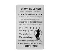 Husband Gifts for Men - Best Husband Gifts from Wife - Never Forget I Love You Wallet Card for Men Him Birthday Anniversary Romantic Gift