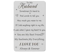 Husband Gifts,Silver Anniversary Husband Gifts,Romantic Gift for Him Birthday Card Birthday Gift Love Gift for Him Wallet Insert Card Valentines Day Presents Stocking Fillers