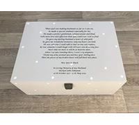HUSBAND In Loving Memory LOVED ONE PERSONALISED Bereavement VERY LARGE Keepsake Memory Box HUSBAND OR WIFE ANY NAME OR TEXT