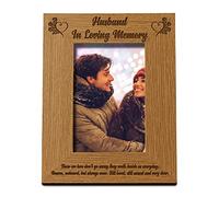 Husband In Loving Memory Remembrance Portrait Wooden Photo Frame Gift (5 x 7 Inch)