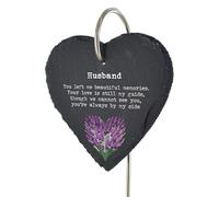 Husband - Lavender Memorial Plaque - Goodbye Is Not Forever. You Left Me Beautiful Memories. Your Love Is Still My Guide, Though We Cannot See You, You’re Always By My Side. - Slate Heart