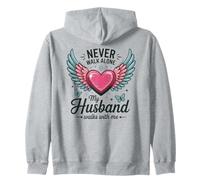 Husband Memorial Grieving Wife Zip Hoodie