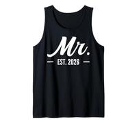 Husband Mr Est 2026 Married Wedding Bridal Party Bachelor Tank Top