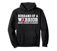 Husband of a Warrior Breast Cancer Awareness Pink Ribbon Pullover Hoodie