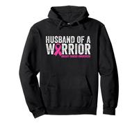 Husband of a Warrior Breast Cancer Awareness Pink Ribbon Pullover Hoodie