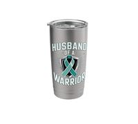 Husband of A Warrior Cervical Cancer Support Stainless Steel Insulated Tumbler