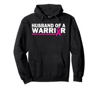 Husband of a Warrior Pink Ribbon Breast Cancer Awareness Pullover Hoodie