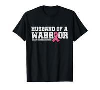 Husband of Warrior Pink Ribbon Breast Cancer Awareness T-Shirt