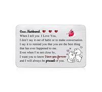 Husband Wallet Insert Card My Man Birthday Greeting Cards Soulmate Wedding Anniversary Him Valentines Day Romantic Love Pocket Card Christma Retirement Personalized Stainless Steel Keepsakes