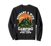 Husband Wife Camping Partners For Life Married Couple Camper Sweatshirt