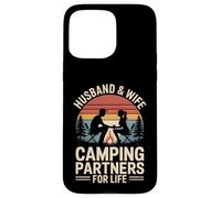 Husband Wife Camping Partners For Life Outdoor Couple Case for iPhone 15 Pro Max