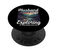 Husband Wife Exploring Together Couples Adventure Love PopSockets Adhesive PopGrip