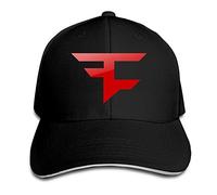 Huseki Faze Clan Logo Adjustable Sandwich Peaked Baseball Cap/Hat For Unisex Black