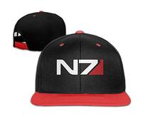 Huseki Mass Effect N7 Snapback Adjustable Hip Hop Baseball Cap/Hat For Unisex Red