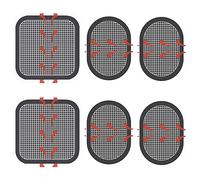 HUSENGCO 6 Piece Set Electrodes Pads Updated Electrodes Body Pads Self Adhesive Body Gel Belt Pad for Tripe Fat Abdominal Muscle Strengthening Waistband