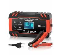 Husgw Car Battery Charger, 8A 12V/4A 24V, Automotive Smart Portable Battery Charger Maintainer/Pulse Repair Charger Pack for Car, Motorcycle, Lawn Mower