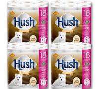 Hush 3 Ply Toilet Roll 72 Rolls Shea Butter Scented Soft Tissue