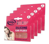 Hush 7 Pairs Plugz Silicone Earplugs - Pack of 7 (5 Packs)