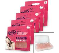 Hush 7 Pairs Plugz Silicone Earplugs - Pack of 7 (5 Packs (35 Pairs)
