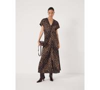 HUSH Animal Print V-Neck Maxi Tea Dress Multi