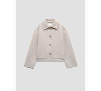 HUSH Double Faced Wool Rich Checked Jacket Grey