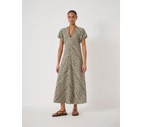 HUSH Grace Air Flow V-Neck Striped Maxi Dress Green Mix