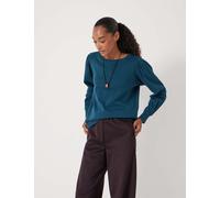 HUSH Jersey Puff Sleeve Top Teal Green