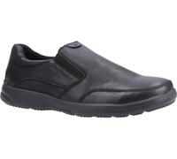 Hush Puppies Aaron Black Slip On Mens Shoes Leather