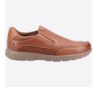 Hush Puppies Aaron Premium Leather Mens Designer Slip On Shoes Brown