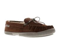 Mens Hush Puppies Moccasin Leather/Suede Loungewear Full Slippers Ace Slipper
