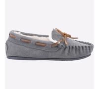 Hush Puppies Addison Unisex Kids Suede Slip-On Grey Moccasin Slippers