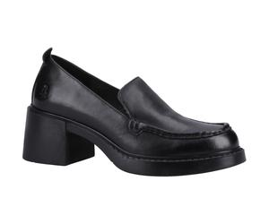 Hush Puppies Adelaide Leather Womens Black Loafers - Size UK 6