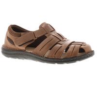 Hush Puppies Albert Fisherman Mens Tan Leather Walking Sandals, Size: 12