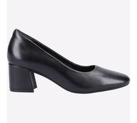 Hush Puppies Alicia Womens Ladies Leather Court Slip On Shoes Black