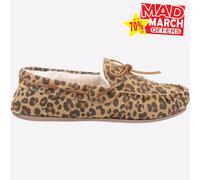 Hush Puppies Allie Womens Leather MEMORY FOAM Comfort Lounge Slippers Navy