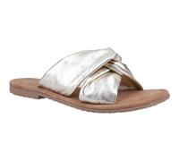 (Gold, 5 (Adults')) Hush Puppies Amy Wide Fit Leather Women's Gold Sandals