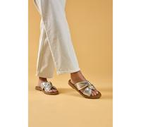 Hush Puppies Women's Amy Wide Fit Sandal, Silver, 5 UK